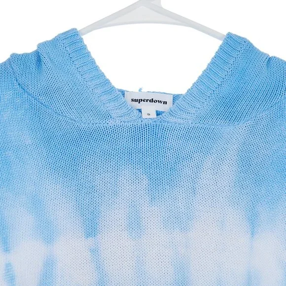 Revolve Superdown Tallie Hooded Sweater Women's Size Small - Picture 5 of 8